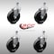 Service Caster 5 Inch SS Soft Rubber Wheel Swivel 1/2 Inch Threaded Stem Caster Set SCC SCC-SSTS20S514-SRS-121315-4 - alternate 3